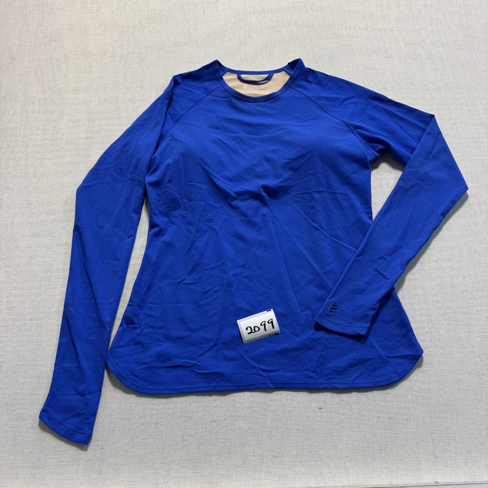 Coolibar Kawela Swim Top Womens S Blue Excellent